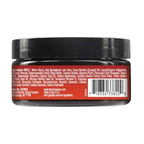 Desert Essence, Shea & Jojoba Body Butter 7.5oz, Hyaluronic Acid & Coffee Oil, Deeply Moisturizing and Nourishing, Antioxidant Rich, Moisture Rich Botanicals Shea Butter & Jojoba Oil