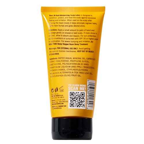 Dare 2B Bald Moisturizing Scalp Lotion | Bald Head Care Regime | Condition, Protect, and Treat the Scalp Against Flaking | Bald Head Moisturizer for Men- 4.75 OZ