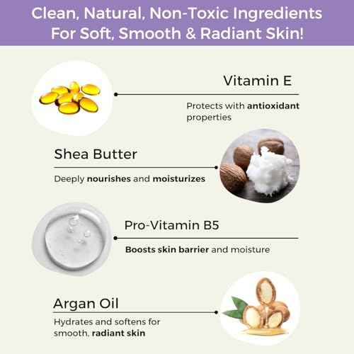 RaGaNaturals Lavender Shea Butter Hand and Body Lotion, 8 Fl Oz - Moisturizing, Plant-Based, Vegan, with Argan, Avocado Oil & Vitamin E
