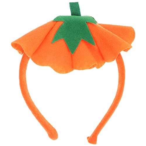 Pumpkin Headband: Halloween Pumpkin Hair Band Pumpkin Hat Headwear Elastic Pumpkin Hair Hoop for Halloween Costume Dress up Party Supplies, Orange