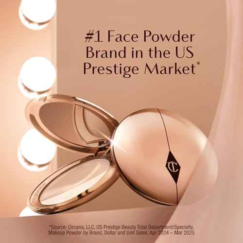 Charlotte Tilbury Airbrush Flawless Finish Setting Powder - Pore-Blurring Pressed Powder for Face Makeup to Minimize Shine with a Soft-Focus Finish