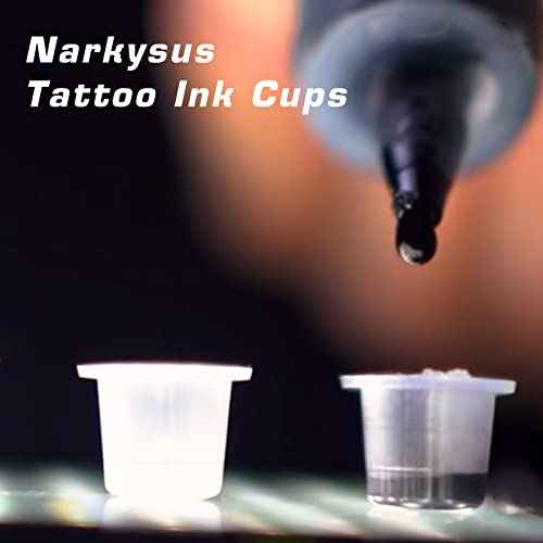 Disposable Small Ink Cups - 1000 Pcs, Microblading & Permanent Makeup Container for Tattoo Ink & Needles