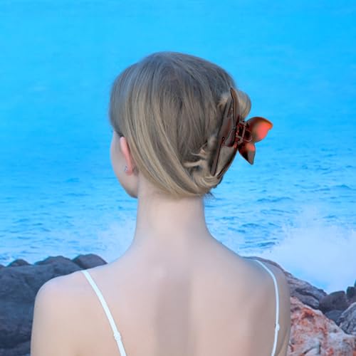 Butterfly Hair Clips, 4.7 inch Large Butterfly Claw Clips For Thick Thin Hair, Strong Hold Nonslip hair clips, Matte Hair Clips for women (4Pcs)