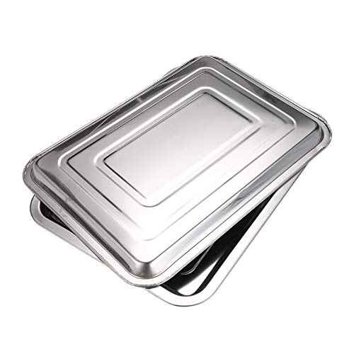 New Star Tattoo 3 Pack Stainless Steel Tattoo Trays 13 1/2" x 10" Dental Body Piercing Instrument Tool Flat