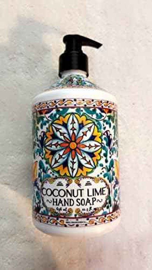 Sicilian Deruta | Hand Soap Collection 4 x 21.5 fl.oz Plastic Bottles Italian Citrus Lemon Verbena Gardenia Lily Coconut Lime 86 Fl Oz