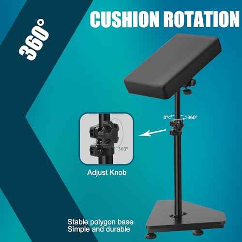 POARMEEY Tattoo Arm Rest Stand for Tattoo Artist Studio£¬Adjustable Panel Height Angles Durable and Stable Tattoo Accessories and Supplies Furniture
