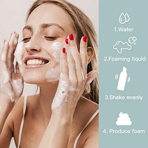 2oz Foam Pump Bottle (3PCS) Empty Travel Foaming Dispenser for Hand Soap, Lash Cleanser, Shampoo (60ml, Clear