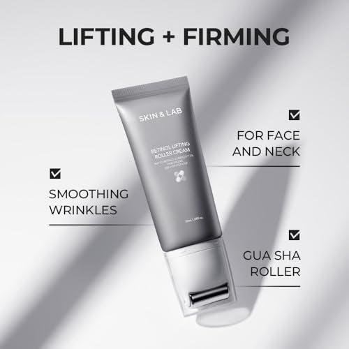 [SKIN&LAB] Anti-aging Rollers Duo Set, includes Bakuchiol Eye and Retinol Lifting Roller, Korean Vegan Skincare Gift Set, Gift for women, Christmas skincare gift set