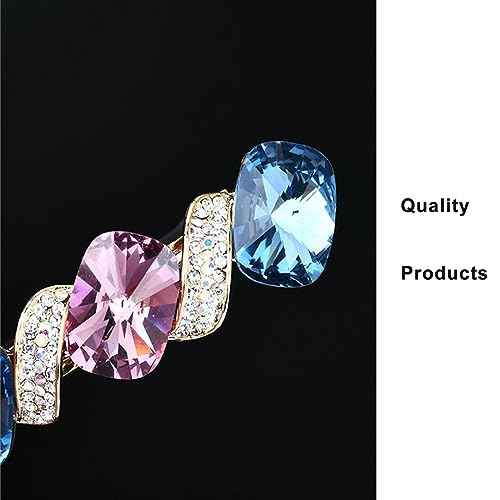 2pcs Sparkly Colored Crystal Rhinestone Hair Barrettes French Hair Clips Hairpin Hair Accessories for Women Girls (2 colors)