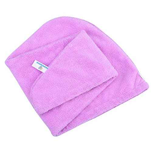 HOPESHINE Hair Towel Twist Women's Soft Shower Towels for Hair Turban Wrap Drying Head Towels Great Gift for Women (Blue+Purple+Rose Red 3-Pack)