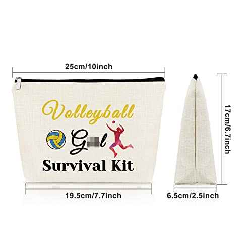 Sazuwu Volleyball Girls Gifts Makeup Bag Volleyball Lovers Gift Ideas Inspirational Volleyball Gifts for Players Cosmetic Bag Team Appreciation Gifts Volleyball Birthday Christmas Graduation Gift