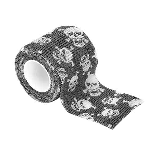 ATOMUS 5pcs 5cm * 1.8m Disposable Cohesive Self-adhesive Tattoo Grip Bandage Roll Mini Elastic Handle Grip Tube Cover Wrap (#01)