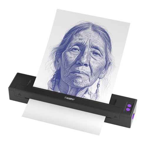 2025 Upgraded P19 Thermal Tattoo Printer with 20 Tattoo Transfer Papers, Realistic Printing; Wireless Bluetooth Compatible iOS/Android Phones