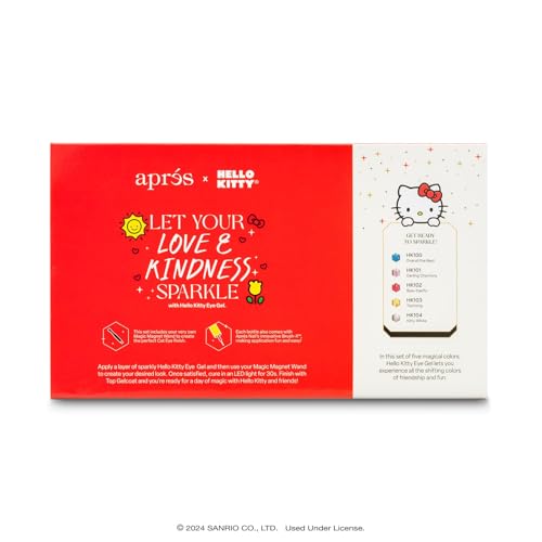 APR?S x Hello Kitty¢ç Cat Eye Gel Color Magnetic Gel Nail Polish, Set of 5 10ml