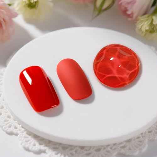 COSMOO Red Nail Polish, 12ml Classical Red Quick Dry Nail Lacquer for Nail Art Varnish, 0.41 fl oz
