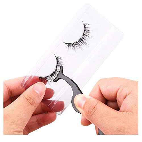 20 Pcs Eyelash Paper Holder Cute Glasses False Eyelashes Packaging Case Empty Eyelashes Storage Box with Plastic Trays 25mm Mink Lashes Box Cosmetic Container for Beauty Salon, Pink+Purple