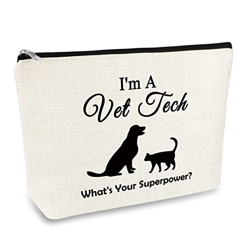 Vet Tech Gift Makeup Bag Veterinarian Appreciation Gift Thank You Gift for Veterinarian Cosmetic Bag Veterinary Student Graduation Gift Christmas Thanksgiving Birthday Gifts for Veterinarian Vet Tech