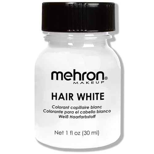 Mehron Makeup Hair White with Brush (1 oz)