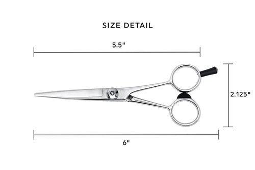 Cricket S3 Premium Series 550 Professional Hair Cutting Shears - High-Performance Swedish Steel, Convex Edge Blades, Adjustable Tension Knob - Durable, Precision Styling Scissors – 5.5 Inch