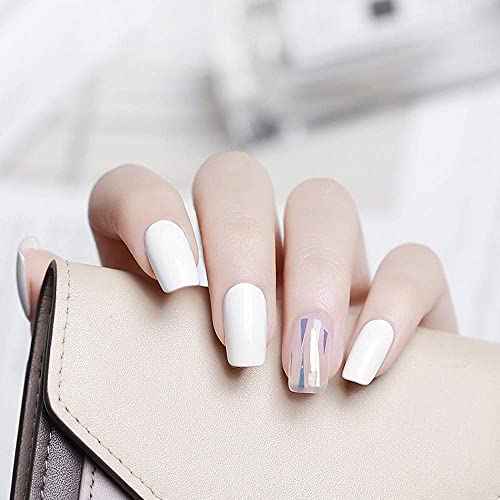 VENALISA 2Pcs Black White Gel Nail Polish Kit, Nail Gel Polish Set Soak Off UV LED Nail Art Starter Manicure Salon DIY at Home