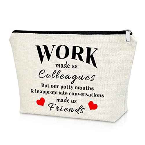 Coworker Leaving Gifts for Coworker Farewell Gift for Friends Makeup Bag Retirement Gifts Thank You Gifts Coworker Cosmetic Bag Thanksgiving Day Birthday Christmas Gifts for Her Cosmetic Travel Pouch