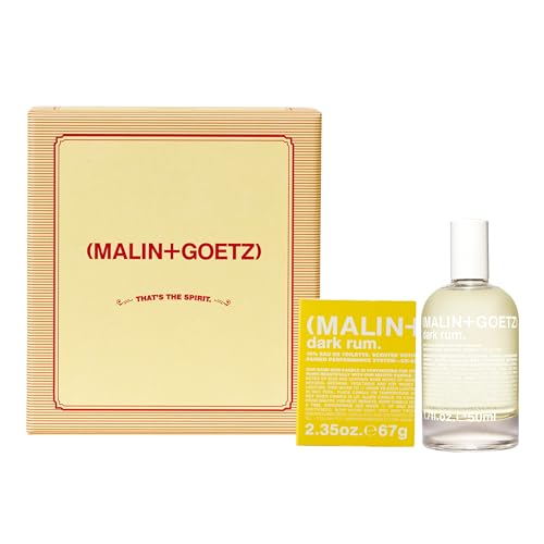Malin + Goetz Perfume Oil + Candle Duo Sweet & Soft Fragrance Set for Men & Women, Holiday Stocking Stuffer Candle & Perfume Gift Set, Christmas & Birthday Presents