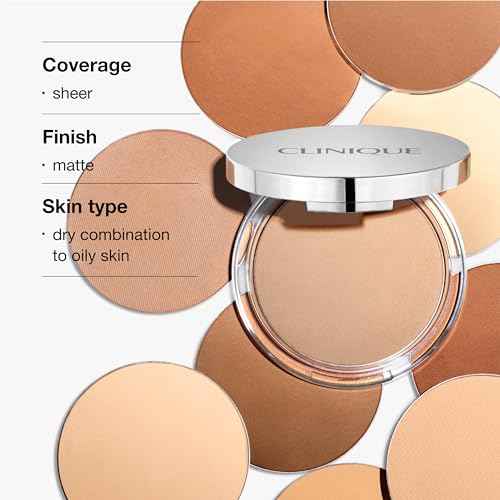 Clinique Stay-Matte Sheer Pressed Powder For Oily Skin Types | Sheer Coverage + Matte Finish | Minimizes Shine