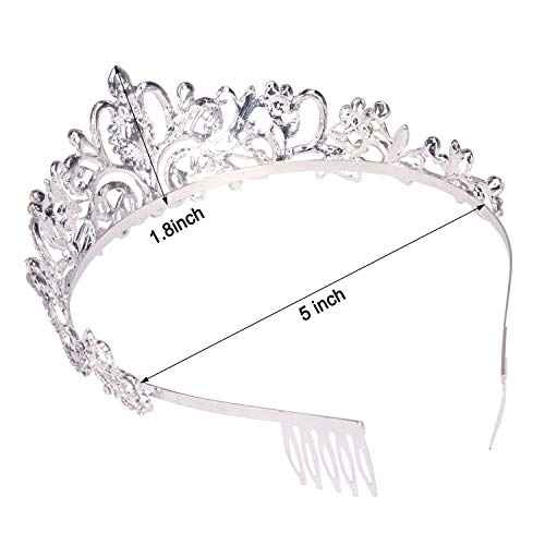 COCIDE Tiara Crystal Crowns Rhinestone Crown Bride Bridal Wedding Birthday Party for Women