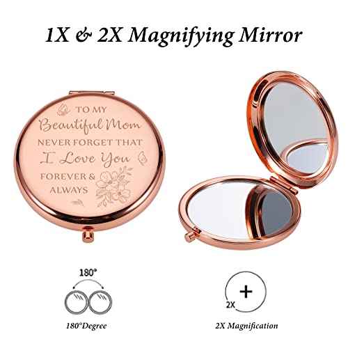 XPENMULBOJA Gift for Mom Mother's Day for Mom Sentimental Gift for Mom Birthday, Mom Christmas Compact Mirror from Daughter, Gifts for Mother's Day