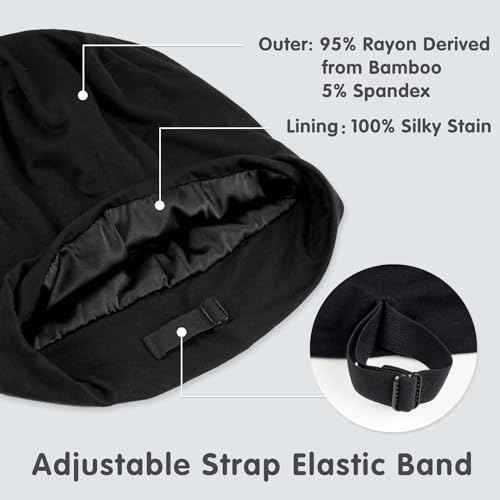 Fittia Baby Satin Bonnets for Sleeping: Adjustable for Toddler 6-36 Months, Silky Smooth for Frizzy Curly Hair, Breathable