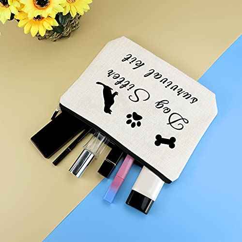 Dog Sitter Gift Dog Walker Gift Makeup Bag Dog Lover Gift Cosmetic Bag Dog Sitter Leaving Gift Dog Walker Appreciation Gift Thank You Gifts Makeup Pouch Toiletry Bag Christmas Thanksgiving Day Gift