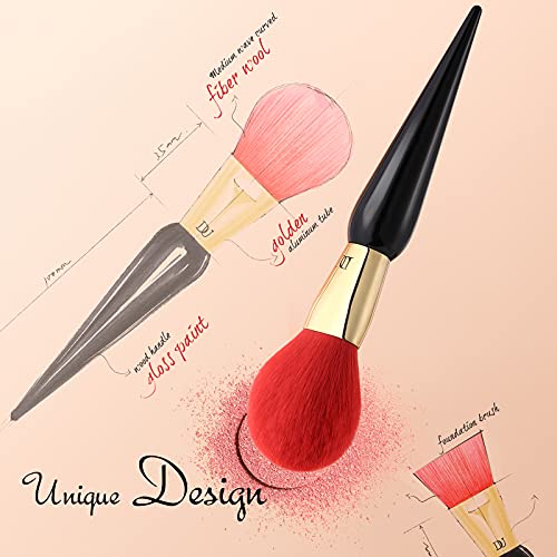 DUcare Makeup Brushes 12Pcs The Queen Series Makeup Brush set Premium Gifts Kabuki Foundation Blending Face Powder Blush Concealers Eye Shadows Brushes