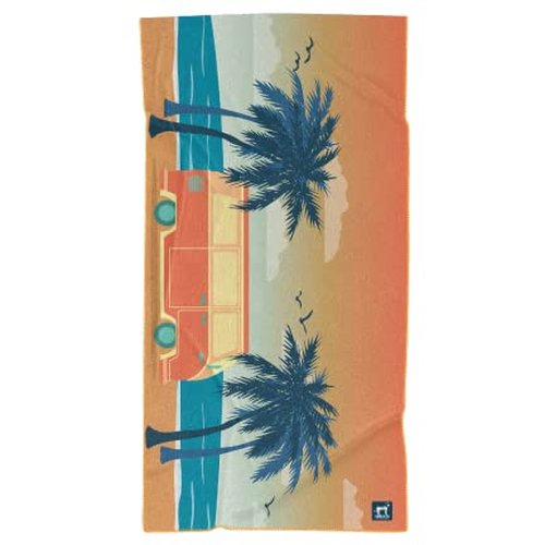 Sprints Athletic Running Towel, Full-Sized, Car Seat Cover - Performance Microfiber (Retro Sunset)