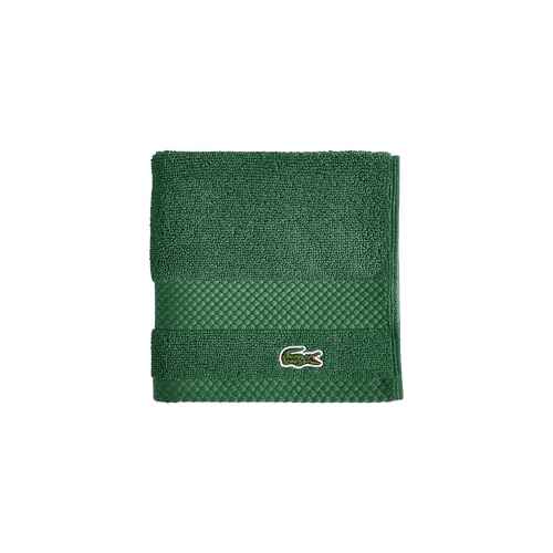 Lacoste Heritage 100% Supima Cotton Wash Cloth, Croc Green, 13" x 13" ? Highly Absorbent & Quick Drying, Premium Super Soft Bath Towel, Bathroom Essential, Gift for All Occasions, Machine Washable