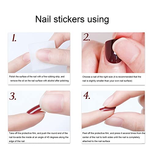 24 Pcs Christmas Press On Nails Short Square -ZIFANHU Red Glitter Fake Nails Press Ons Nail Tips Glue on Nails Christmas Snowflake Design Full Cover Acrylic False Nails Stick on Nails for Women