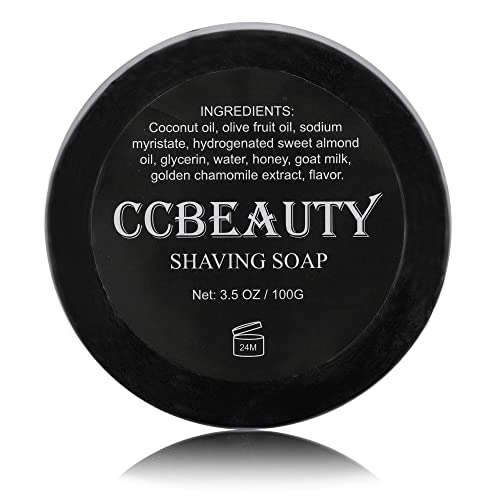 CCbeauty Mens Shaving Brush and Bowl Set, 4-in-1 Bristle Shave Brushes Kit with Stainless Steel Shaving Bowl & Soap Mug, Safety Razor Stand, Birthday Dad Gifts Set for Men, Black Soap 3.5Oz