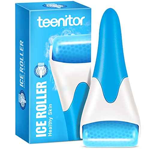 Teenitor Blue Ice Roller for Face, Ice Face Roller, Face Massager Tool, Puffiness Migraine Pain Relief and Minor Injury, Face Roller Skin Care