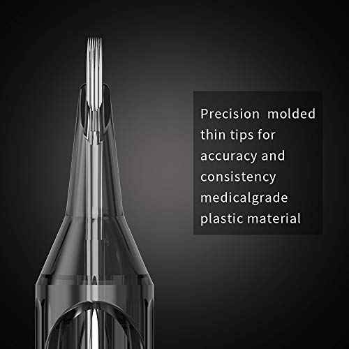 Tattoo Cartridge Needles - 20Pcs Assorted Standard Sterilized Tattoo Needle Cartridges Round Shader 5RS Size for Tattoo Machine Tattoo Kits Tattoo Supplies