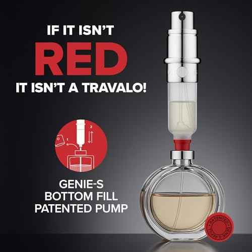 Travalo Classic HD Perfume Atomizer - Leak-Proof and TSA Approved for Air Travel - Reusable, Airtight, Easy-Fill Mini Pump Sprayer - Lightweight, Elegant Design w/Volume Window - Black 0.17oz