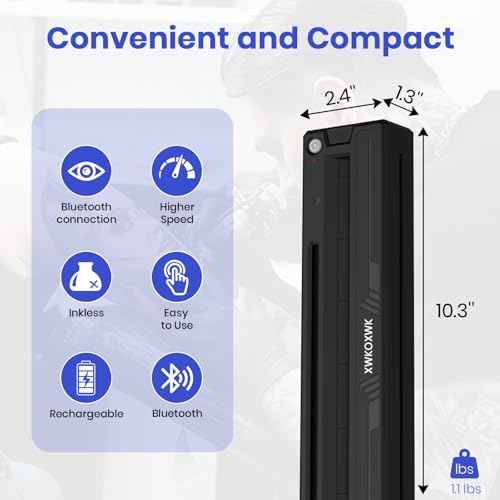 Tattoo Stencil Printer Machine for Tattoo Artists&Beginners,Newly Upgraded,with Tattoo Transfer Paper,Compatible with Phone/Pc&Pad,Portable Bluetooth Thermal Inkless Wireless Printer