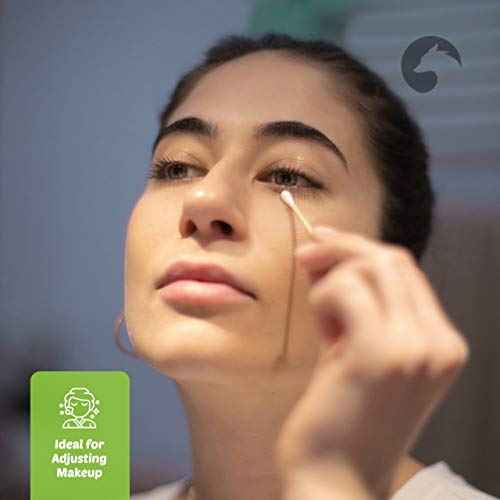 Bamboo Cotton Swabs 500 Count | Biodegradable & Organic Cotton Buds | Double Tipped Sticks | 100% Eco-Friendly & Natural | Perfect for Makeup & Nail Applications, Arts & Crafts, Removing Dust & Dirt¡¦