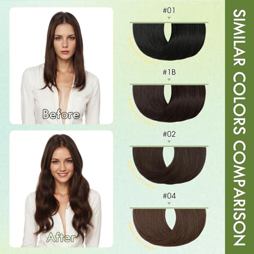 Hairro Microlinks Hair Extensions Human Hair Micro Loop Hairpieces Easy Pre Bonded Cold Fusion Keratin Stick Micro Bead Hair Extension For Women 24 inch 50g 100 Strands #1B Natural Black