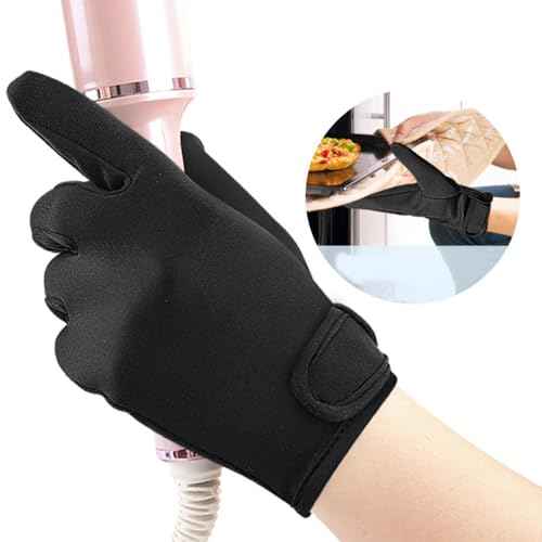 Professional Heat Resistant Glove for Hair Styling Heat Blocking for Curling,Flat Iron and Curling Wand Suitable (Left)