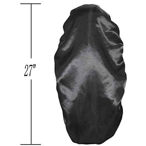 2 Pcs Silk Bonnet for Women Satin, Soft Elastic Band Silky Sleeping Cap Big Bonnets for Braids