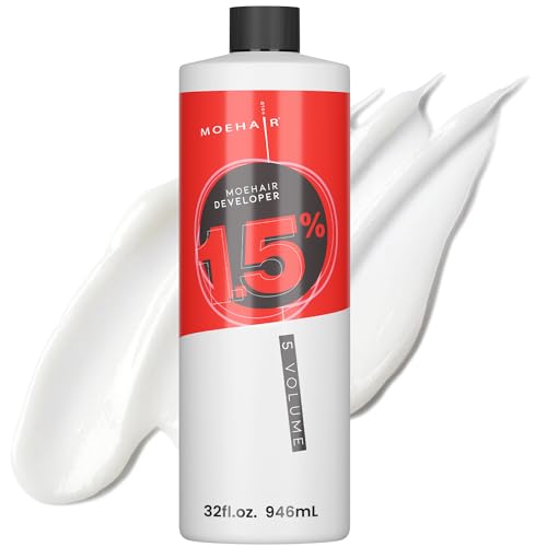 MOEHAIR Hair Color Developer 1.5% Hydrogen Peroxide | 5 Volume Creme Developer for Coloring and Bleaching | Paraben-free | Professional-Grade Hair Creme Developer | Peach Fragrance ? 32 Fl. Oz