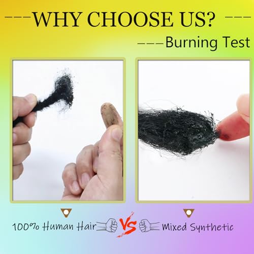 0.6cm Loc Extensions Human Hair Curly Ends 16 Inch 30 Strands Dread Human Hair Dreadlock Extensions for Men