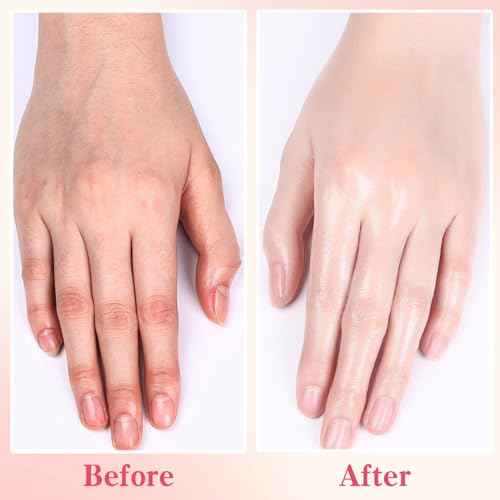 6 Pcs Hand Masks Moisturizing Glove, Hydrating Hand Mask for Dry cracked Hands, Exfoliating Collagen Gloves for Smooth Hands, Smooth Exfoliating Hand Peeling Mask