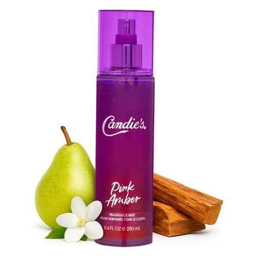 CANDIE'S Pink Amber Fragrance Mist - Sweet, Long-Lasting Perfume for Women, Luxurious All-Day Freshness, Ideal Body Cologne for Ladies, Feminine Scent, Lasts All Day, Must-Have Fragrance, 8.4 fl oz