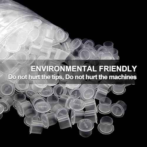 1000pcs Tattoo Ink Cups - Rayyl Tattoo Ink Cups with Base #11mm Clear Plastic Pigment Cups Disposable Tattoo Ink Caps Cups Container Cups for Tattoo Ink and Pigment... (1000pcs-11mm)¡¦