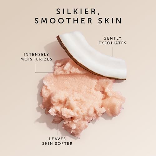 HERBIVORE Coco Rose Exfoliating Body Scrub + In-Shower Moisturizer with Coconut Oil, Shea Butter + Pink Clay for Softer, Smoother Skin | Vegan, Plant-Based, Cruelty-Free